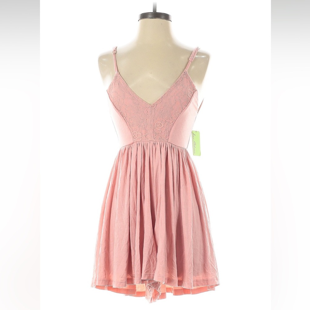 NWT, Sam Edelman, Baby Pink Lace Romper Mini Dress